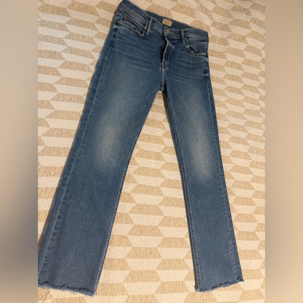 MOTHER Classic Blue Straight Leg Jeans